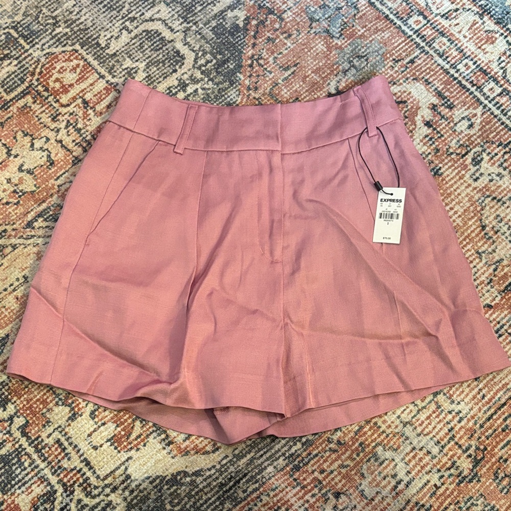 NWT Express Stylist Women's High Waist Mauve Shorts